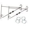 Pair Of 12 Hanging Basket Brackets With Swivel Hooks 1 Pair Of 12 Hanging Basket Brackets With Swivel Hooks -OWL Plant Shop 130043