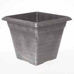 Silver 'Medley' Square Planter 7 Silver 'Medley' Square Planter -OWL Plant Shop 130129 2