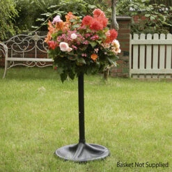 The Easy Fill Hanging Basket Pedestal Planter