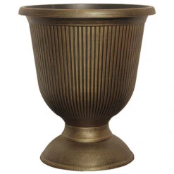 Black And Bronze Vertical Urn