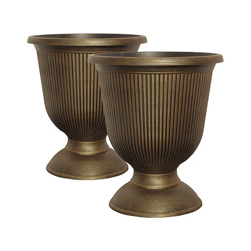 Pair Of Black Bronze Vertical Garden Urns 3 Pair Of Black Bronze Vertical Garden Urns