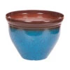 Ceramic Look Planter 39.5cm (15.5in) Mottled Blue 1 Ceramic Look Planter 39.5cm (15.5in) Mottled Blue -OWL Plant Shop 130389