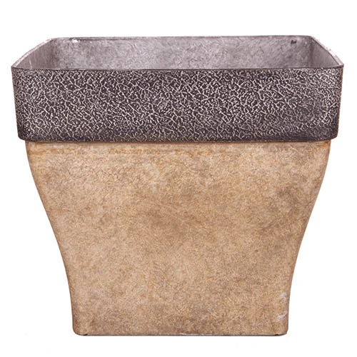 'Diablo' Square Planter 36cm (14in) Brown 3 'Diablo' Square Planter 36cm (14in) Brown