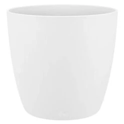 White Plastic Houseplant Pot Cover 22cm