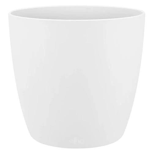 White Plastic Houseplant Pot Cover 22cm 3 White Plastic Houseplant Pot Cover 22cm